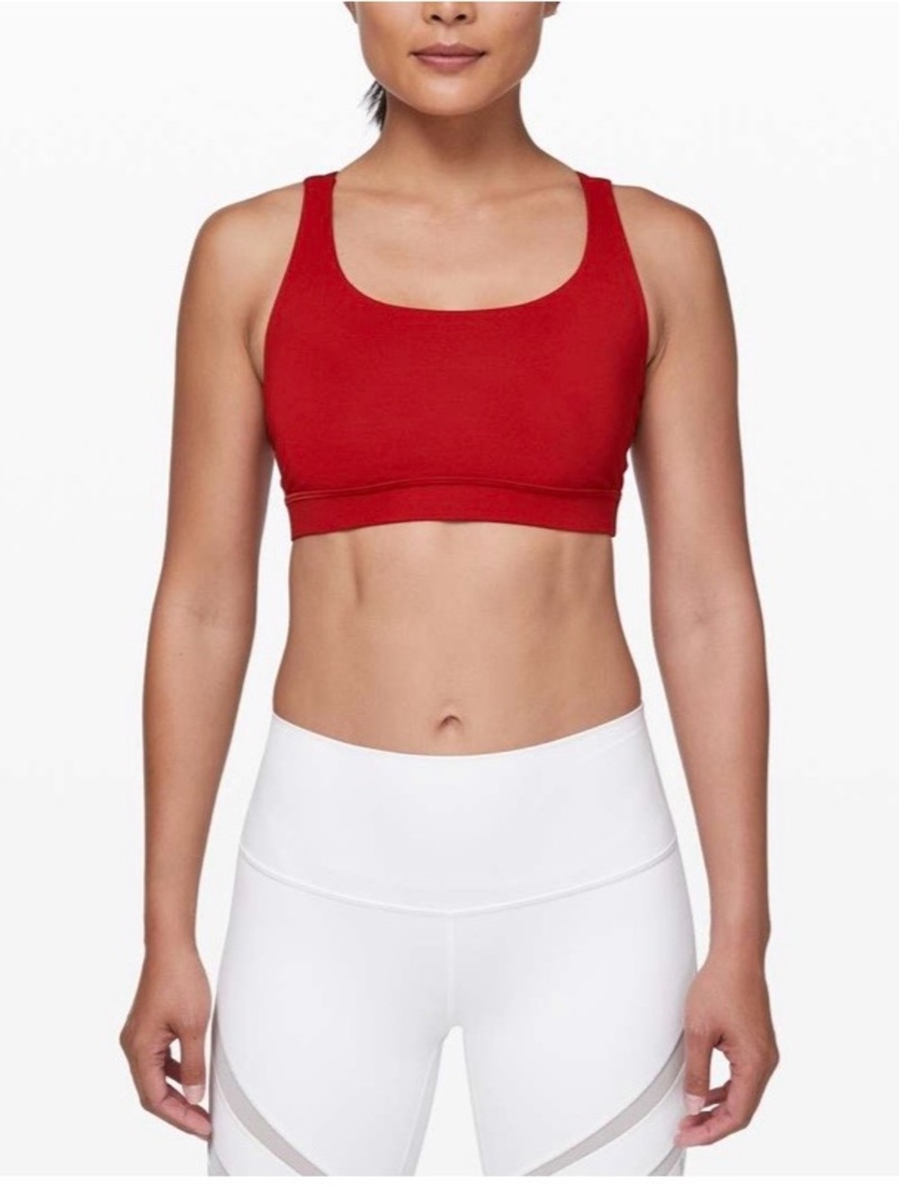 Lululemon Energy Bra in Dark Red Size 6 Medium Support B-D Cups No Pads